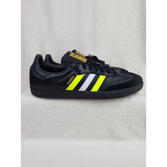 Adidas Samba OG Black Solar Yellow Men Size 12.5 New With Box - Picture 1 of 16